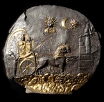 Unbekannter Meister - Metallrelief mit Bild der Kybele