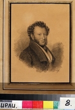 Vivien de Châteaubrun, Joseph Eustache - Porträt von Dichter Alexander Sergejewitsch Puschkin (1799-1837)