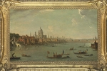Joli, Antonio - Vier Ansichten von London: Themse von St. Pauls aus gesehen