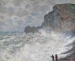 Monet, Claude - Rauhes Wetter in Étretat