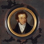 Unbekannter Künstler - Porträt von Dichter Alexander Sergejewitsch Puschkin (1799-1837)