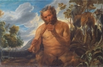 Jordaens, Jacob - Satyr spielt die Flöte (Die Kindheit des Jupiter)