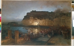 Achenbach, Oswald - Feuerwerk in Neapel