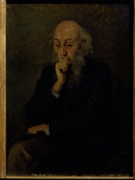 Mjasojedow, Grigori Grigorjewitsch - Porträt des Malers Nikolai Ge (1831-1894)