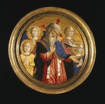 Giovanni Francesco da Rimini - Gottvater von vier Engeln umgeben und die Taube des Heiligen Geistes
