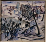 Krawtschenko, Alexei Iljitsch - Winter. Zugefrorener Teich