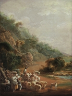 Paret y Alcázar, Luis - Szene mit Bauern