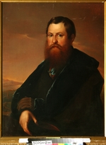 Sarjanko, Sergei Konstantinowitsch - Porträt von Kaufmann Pjotr Semjonowitsch Saposchnikow
