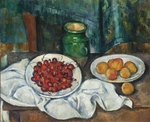 Cézanne, Paul - Stillleben mit Kirschen und Pfirsiche