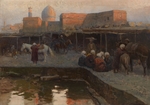 Roubaud, Franz - Karawanserei vor dem Gur-Emir in Samarqand