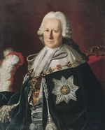 Unbekannter Künstler - Porträt von Admiral Semjon Iwanowitsch Mordwinow (1701-1777) (Nach Carl Ludwig Christineck)