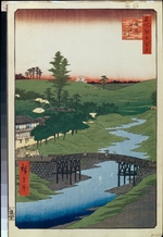 Hiroshige, Utagawa - Der Fluss Furukawa in der Gegend Hiroo (Einhundert Ansichten von Edo)