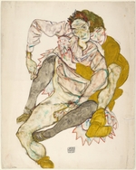 Schiele, Egon - Sitzendes Paar