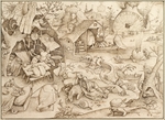 Bruegel (Brueghel), Pieter, der Ältere - Acedia (Die Trägheit - aus der Folge der Sieben Todsünden)