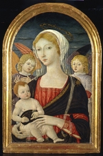 Matteo di Giovanni - Madonna und Kind mit Engeln