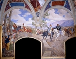 Aldi, Pietro - Giuseppe Garibaldi trifft bei Teano auf Viktor Emanuel II.