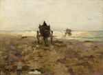 Weissenbruch, Hendrik Johannes (Jan Hendrik) - Muschelfischer mit einem Pferdewagen
