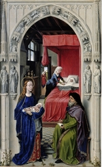 Weyden, Rogier, van der - Die Geburt Johannes des Täufers (Der Johannesaltar, linke Tafel)