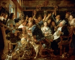 Jordaens, Jacob - Fest des Bohnenkönigs