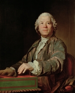 Duplessis, Joseph-Siffred - Porträt von Komponist Christoph Willibald Ritter von Gluck (1714-1787)