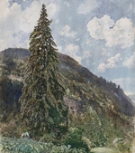 Alt, Rudolf von - Die alte Fichte in Bad Gastein