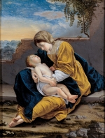 Gentileschi, Orazio - Madonna mit Kind in einer Landschaft