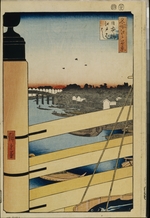 Hiroshige, Utagawa - Nihonbashi und Edobashi Brücken (Einhundert Ansichten von Edo)