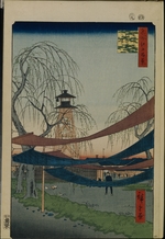 Hiroshige, Utagawa - Hatsune-no-baba im Bakuro-cho  (Einhundert Ansichten von Edo)
