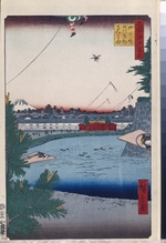 Hiroshige, Utagawa - Yamashita-cho und Sotosakurada in Hibiya (Einhundert Ansichten von Edo)
