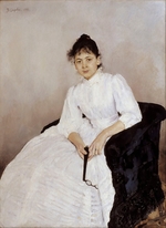 Serow, Valentin Alexandrowitsch - Porträt der Malerin Maria Jakuntschikowa-Weber (1870-1902)