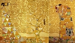 Klimt, Gustav - Entwurf für den Stoclet-Fries, Detail: Erwartung, Lebensbaum, Erfüllung