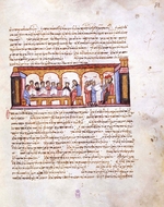 Unbekannter Künstler - Schule in der Zeit Kaisers Konstantin VII. (Miniatur aus der Madrider Bilderhandschrift des Skylitzes)