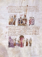 Unbekannter Künstler - Das Konzil von Konstantinopel 843 (Miniatur aus der Madrider Bilderhandschrift des Skylitzes)