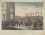 Unbekannter Künstler - Der Hochzeitszug von Napoleon I und Marie-Louise	auf den Champs-Élysées am 2. April 1810
