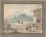Unbekannter Künstler - Georgische Kavallerie-Parade