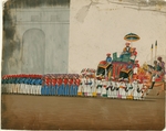 Indische Kunst - Ein Sultan auf einem Elefanten reitend