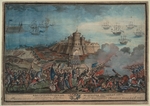 Unbekannter Künstler - Die Kaiserliche Russische Armee vor dem türkischen Hafen Otschakow