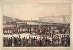 Kobell, Wilhelm, Ritter von - Heerschau der Russischen Infanterie vor dem Kaiserlichen Palast in Petersburg
