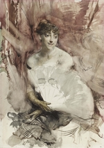 Boldini, Giovanni - Frau mit Fächer in einer Loge (Countess of Rasti)