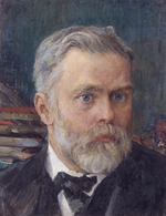 Serow, Valentin Alexandrowitsch - Porträt von Emanuel Nobel (1859-1932)