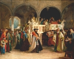 Hart, Solomon Alexander - Fest der Torafreude in der Synagoge von Livorno, Italien