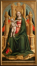 Giovanni d'Alemagna - Thronende Madonna mit Kind und zwei Engeln