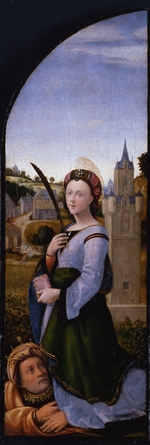 Albertinelli, Mariotto - Triptychon, rechte Tafel: Heilige Barbara und ihr Vater Dioscuros