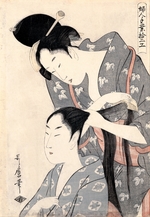 Utamaro, Kitagawa - Friseuse (Kamiyui)