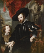 Rubens, Peter Paul, (Schule) - Porträt von Peter Paul Rubens mit dem Sohn Albert