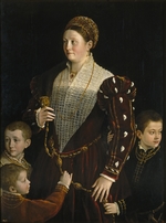 Parmigianino - Porträt von Camilla Gonzaga di San Secondo und ihre drei Söhne