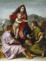 Andrea del Sarto - Madonna und Kind mit Heiligen Matthäus und Engel