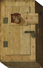 Trajtler, Jòsef - Trompe l'oeil mit dem Affen in einer Holzkiste