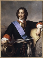 Delaroche, Paul Hippolyte - Porträt von Kaiser Peter I. der Große (1672-1725)