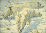 Marc, Franz - Sibirische Schäferhunde (Sibirische Hunde im Schnee)